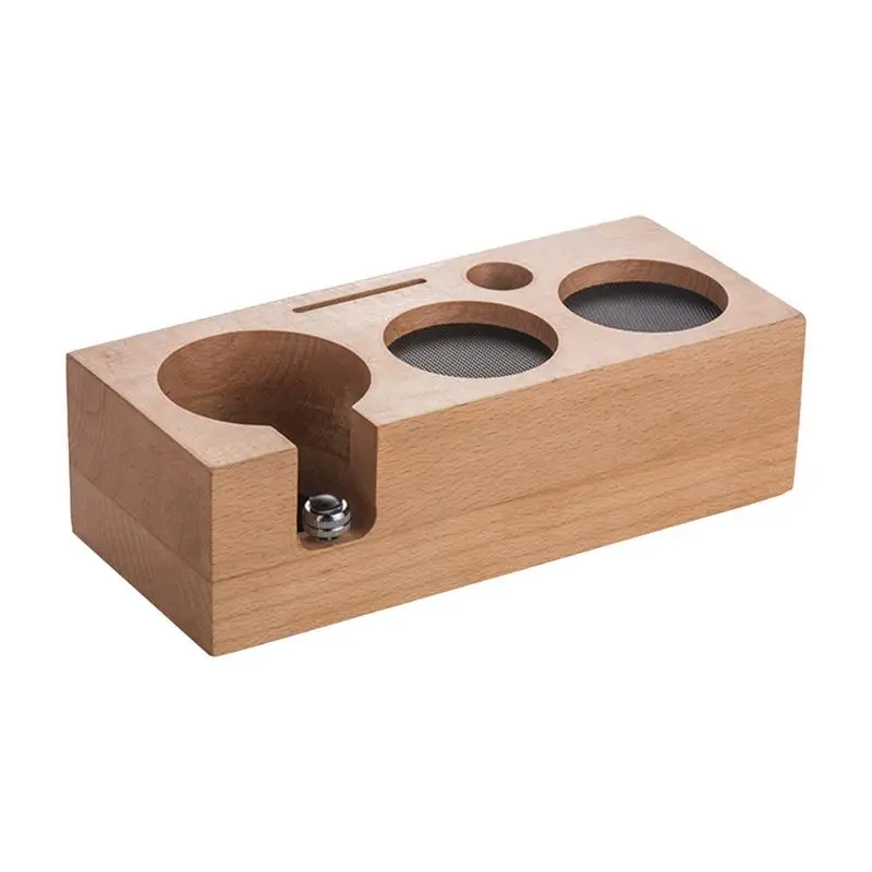 

Coffee Tamper Station Espresso Coffee Tamper Tool Universal Holder Coffeeware Portafilter Stand Teaware Pine Wood Home Accessory