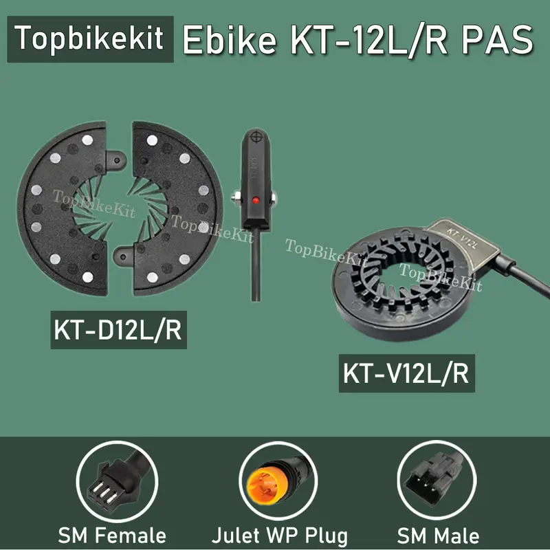 Ebike KT BZ-10C PAS/ KT-V12L PAS/ KT-D12L/R 5PAS 8PAS Pedal Assistant Sensor with 3pins Julet WP or SM-3A Plug Ebike Motor Parts - Image 2