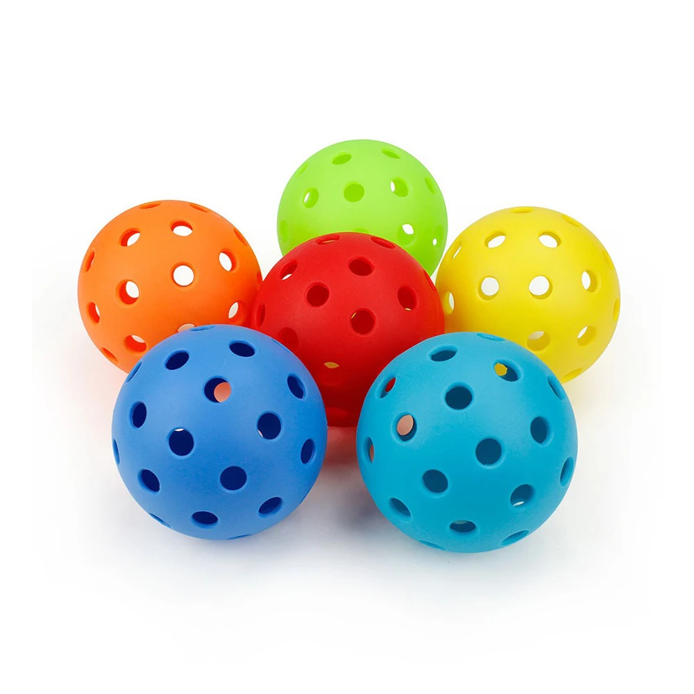 

Colored Standard Pickleball Balls, PE, High Elasticity, 40 Hole, 74mm, 6 Pcs per Box