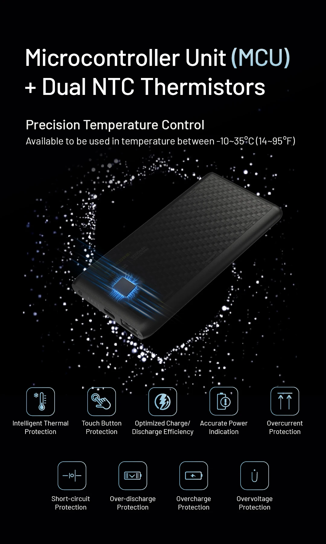 NITECORE 10000mAh NB Plus Power Bank 22.5W Max Output Mobile Powerbank Waterproo