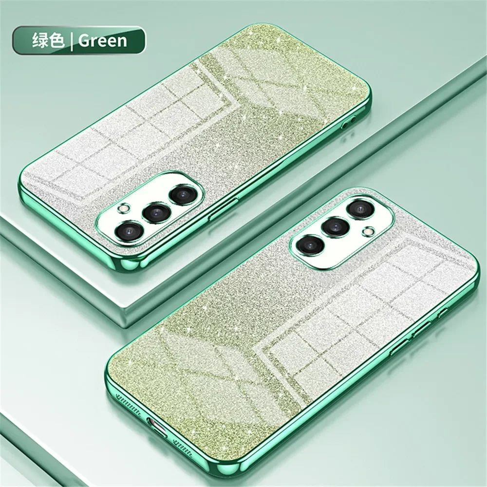 Luxury Gradient Glitter Bling Plating Soft Silicone Back Cover
