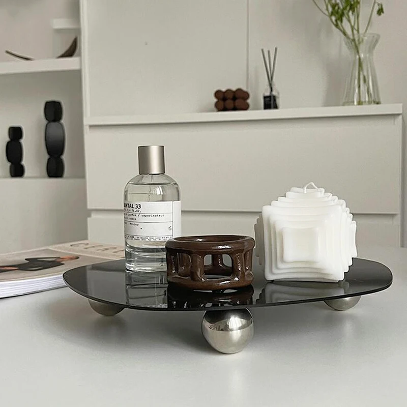 Storage Tray Decorative Tray Acrylic Tray Perfume Cosmetic Storage Rack