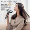 Stylish Cordless Hair Dryer for Dorm/Travel Negative Ion Hair Care Silent Hair Dryer USB Convenient Charging blow dryer 3