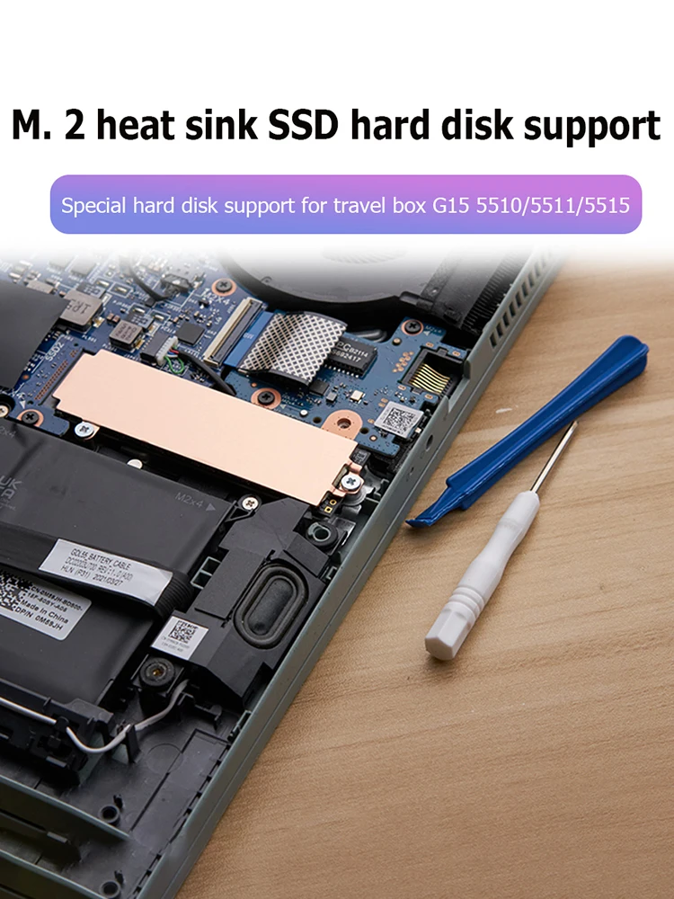 Laptops Storage Card Hard Drive Heatsink Support M.2 Heat Sink 2230 2280 SSD Mounting Metal Bracket for Dell G15 5510 5511 5515