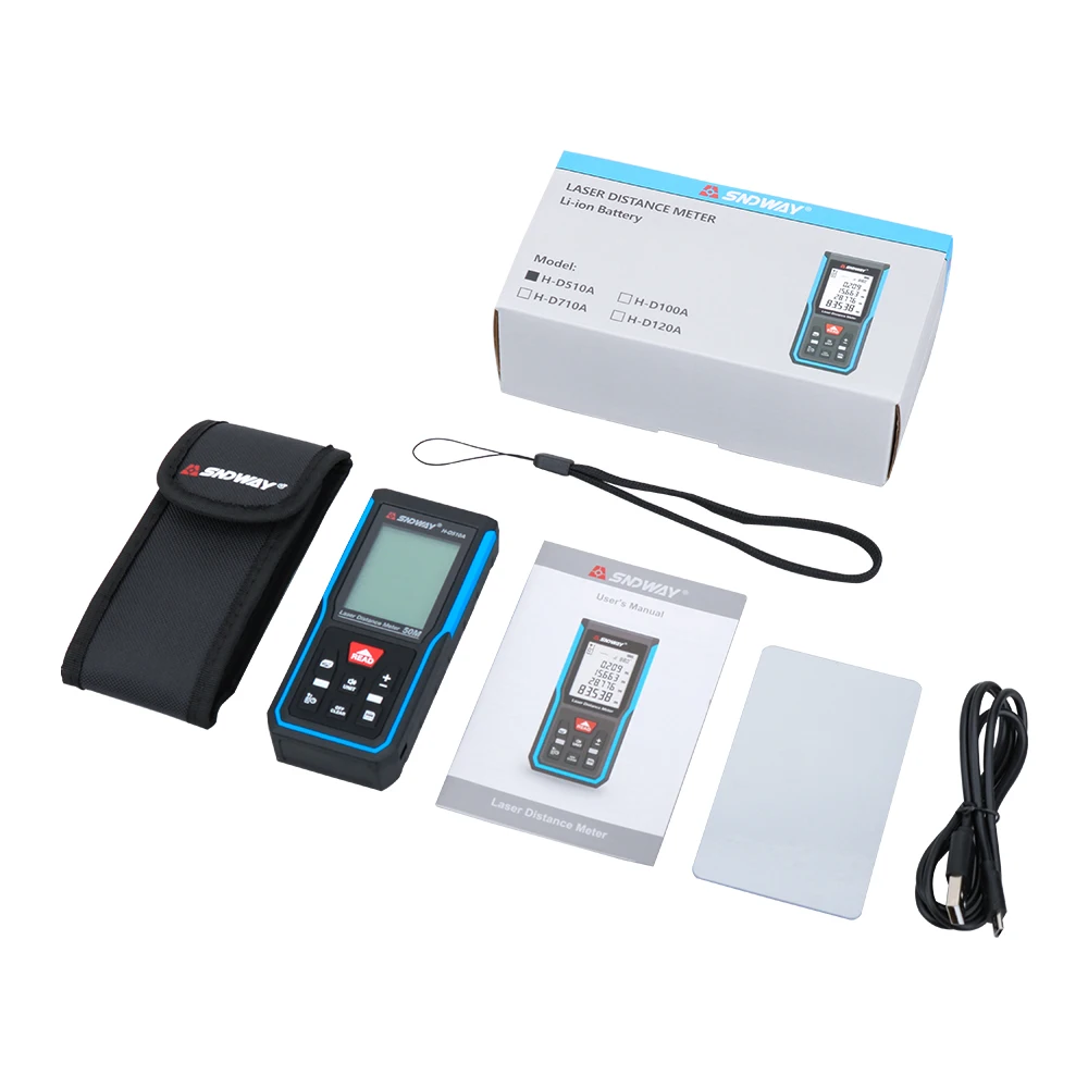 SNDWAY Laser Distance Meter Digital Range Finder 100m 70m 50m Rangefinder Trena Lazer Tape Measure Ruler Roulette Measurer Tool tape measure laser rangefinder distance meter laser tape measure digital tape measure