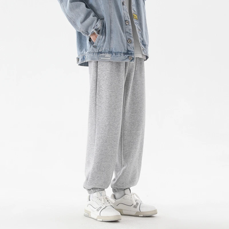 CAAYU Sweatpants Mens Pants Male Korean Man Loose Harajuku Black Casual Pants Streetwear Sport Trousers Joggers Oversize Sports