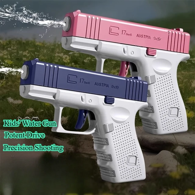 Mini Water Gun Children's Interactive Water Toy Water Spray Gun Summer Gift Toy with Linkage Rear Seat Continuous Fire Water Gun 2