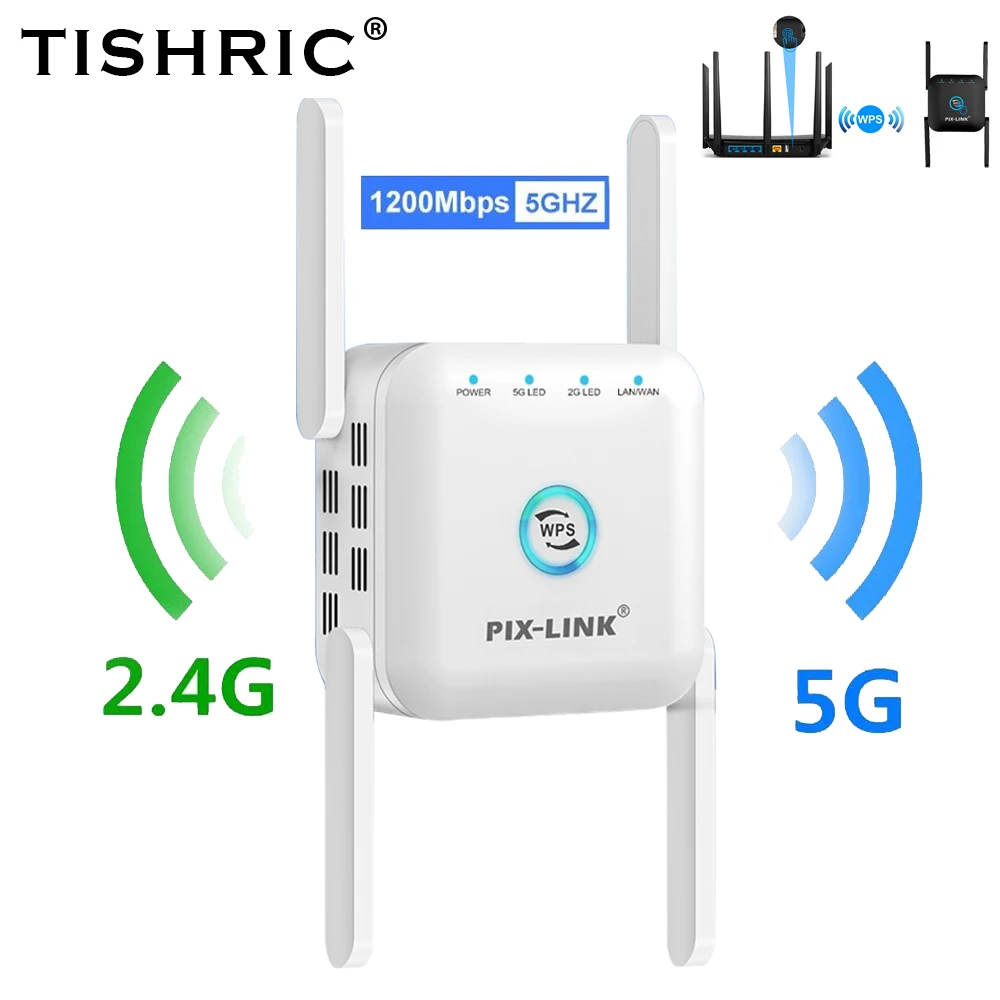 

Ретранслятор Wi-Fi TISHRIC, 1200 Мбит/с