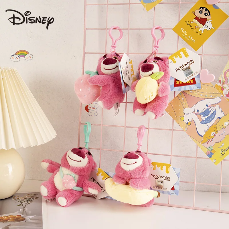 

Подлинная милая мультяшная плюшевая кукла Disney серии Lotso, игрушки, брелок, модный рюкзак, подвеска, украшения для детей, рождественские подарки