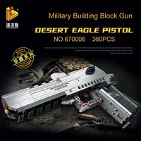 WW2 Military Weapons Guns Desert Eagle Pistol Sniper Rifle Building Blocks Model Can Fire Bullets Kit Moc Bricks Toys Boys Gift 1