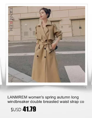 LANMREM Women's autumn winter Grey Super Long Windbreaker Coat Temperament Loose Fit Fashion Tide Autumn 2022 New Arrival 2K2252 ladies long puffer coat