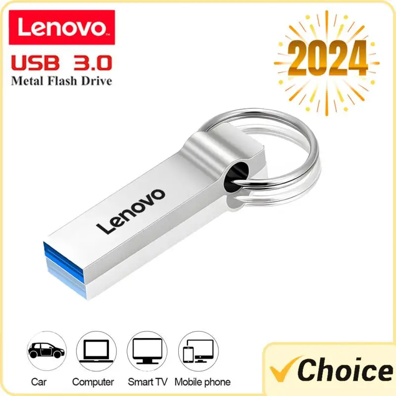 Lenovo 2Tb Usb Flash Drives Mini Metal Real Capacity Memory Stick 1Tb Pen Drive Regalo Aziendale Creativo Silver Storage U Disk