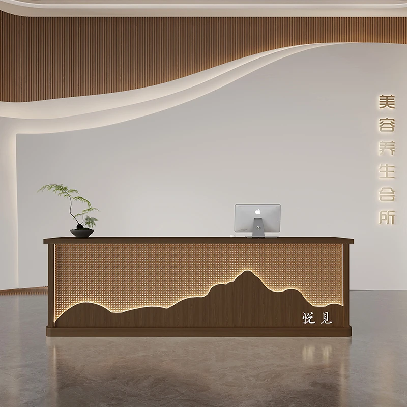 Shop Modern Reception Desk Office Grocery Store Check Out Information Reception Desk Podium Comptoir Caisse Reception Furniture grocery box latch glove box buckle beige car accessories for toyota glove box tool l r plastic car brand new none