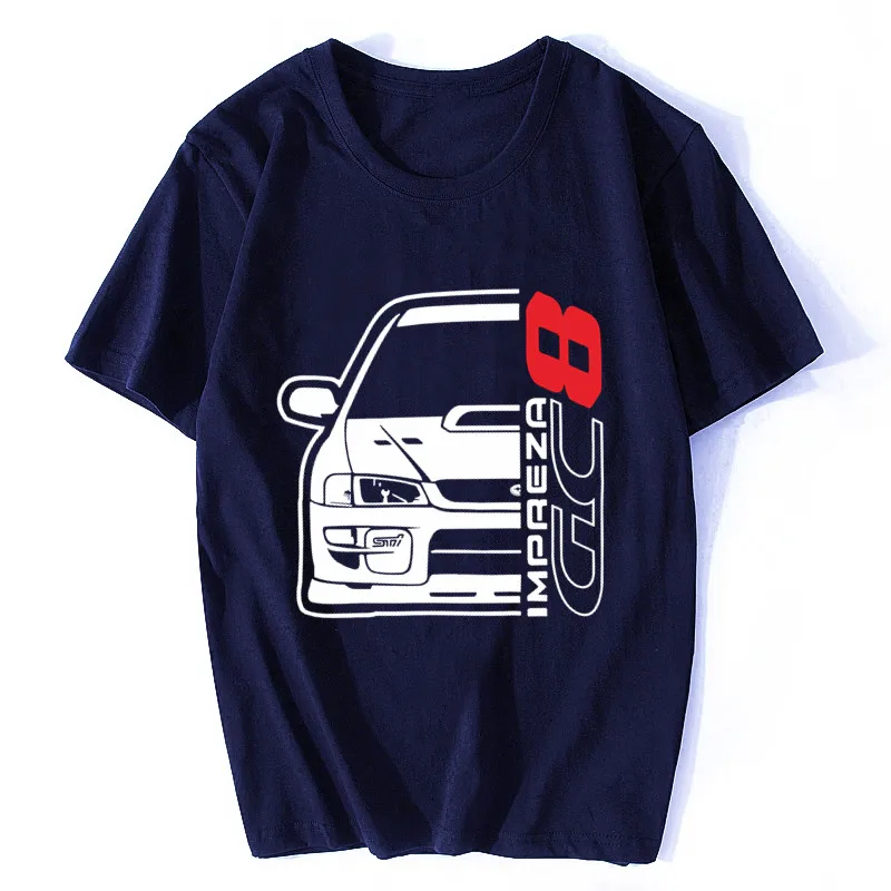 男性用Tシャツインプレッサgc8,日本のブランド,ストリートウェア