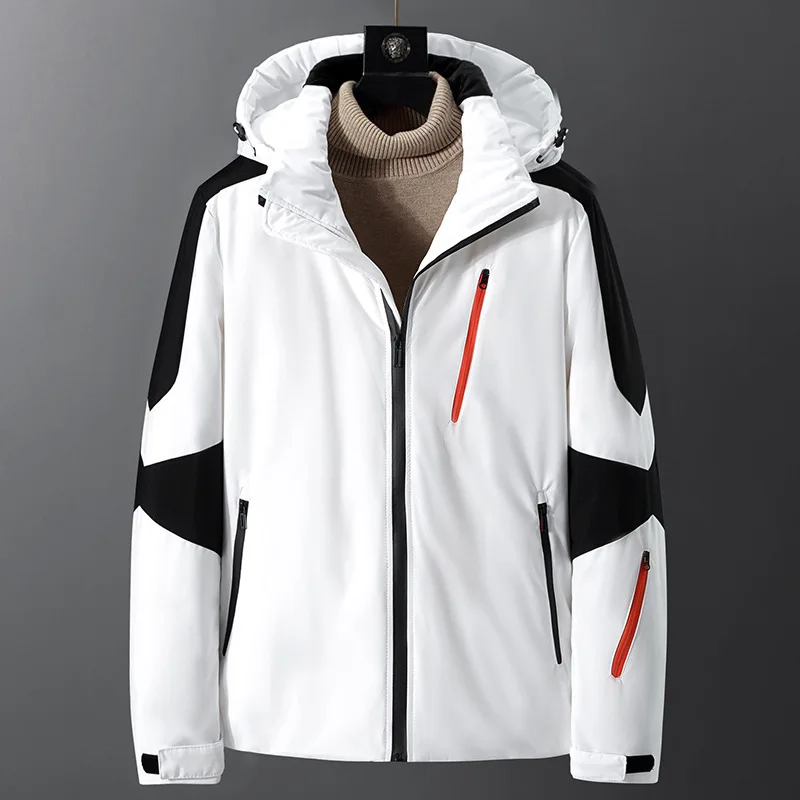 Doudoune courte à capuche avec col détachable, vêtement chaud et tendance, style décontracté, nouvelle collection hiver