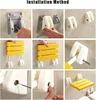 Wall-Mounted Invisible Shoe-Changing StoolSquare Folding Seat Wall Mounted for Shower Shower Seat Wall Mounting Folding Seat 3