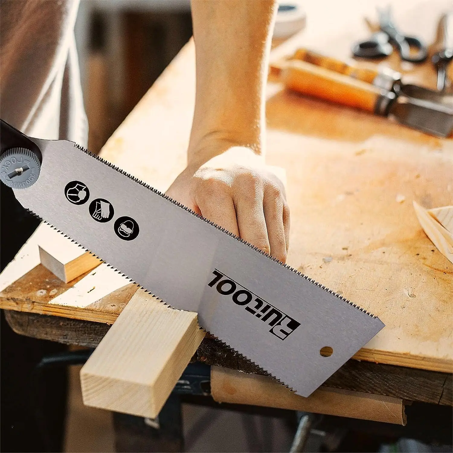 Sega Giapponese Per Legno E Plastica - Lama 265 Mm, Acciaio SK5, Manico Removibile - Foto 2