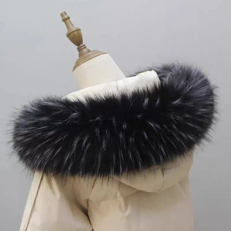 Luxurious Multicolor Faux Fur Scarf & Shawl