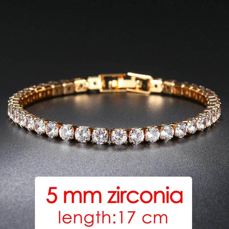 Rose Gold Cubic Zirconia Tennis Bracelet - Elegant Fashion Jewelry Gift