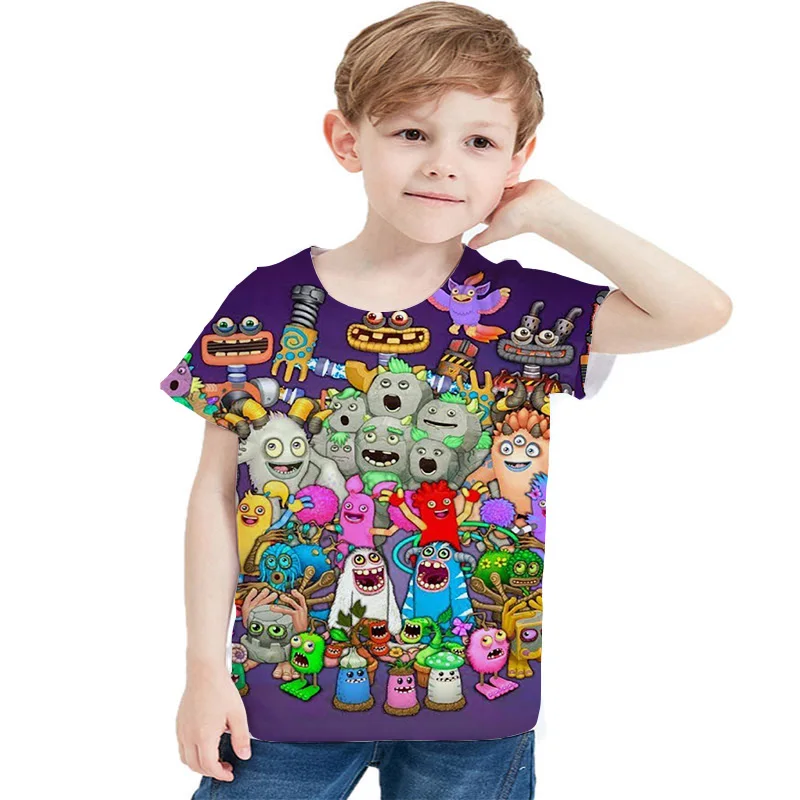 

Kids Anime T Shirts My Singing Monsters Graphic T-shirt Funny Cartoon Boys Short Sleeve Summer Tops Tees Girls Harajuku T shirt