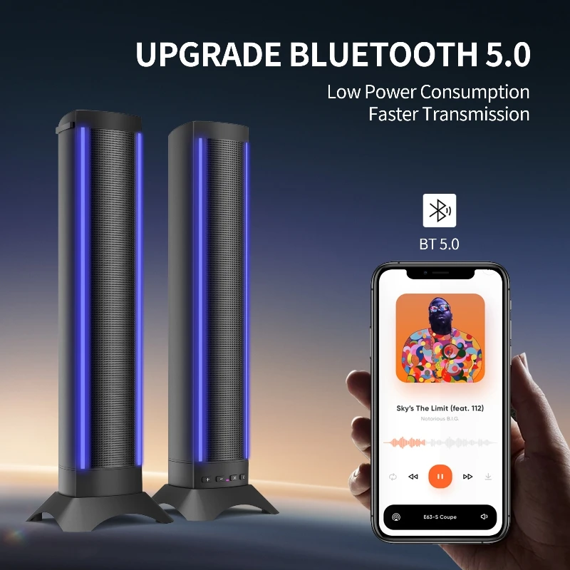 25in Soundbar Speakers for TV Home Theater Built-in Dual Subwoofers and 4 Speakers 3D Stereo Surround Bluetooth Speaker System soundbar speakers,tv speakers,speaker units