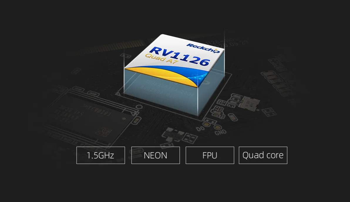 Core-1126-JD4 NPU 2.0Tops Rockchip RV1126 يدمج NEON وFPU RISC-V MCU 1GB / 2يدعم GB DDR4 نظام التشغيل Buildroot QT 7 S7f349fb2185b496d958e5d68ca6d7c345