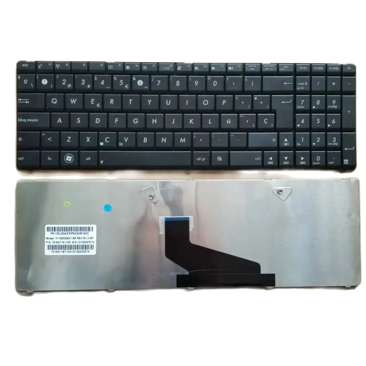 Новая испанская клавиатура SP для Asus K53TA X53B X53U K53U K53Z K53B K53T, Черная
