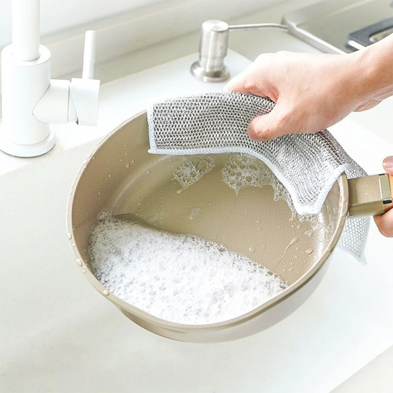 Kitchen Microfiber Dish Cloths Pot Pan Bowl Dish Cleaning Scrubber for Pans Or Pots Countertops Home Kitchen Cleaning Supplies kitchen dish cloth