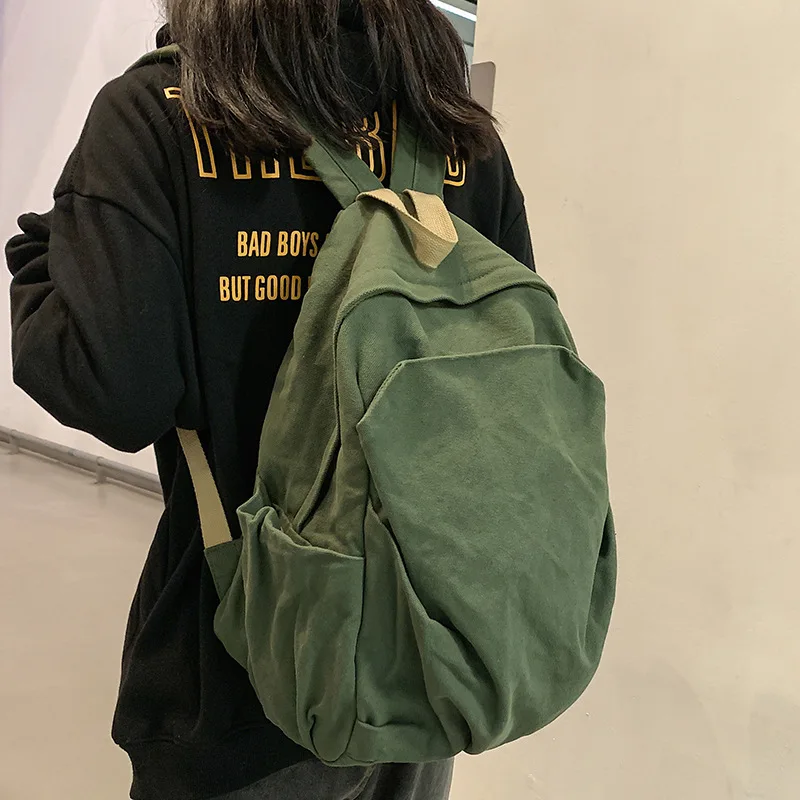 Retro Backpack Men Women with The Same Style of High School Students Simple All-in-one Large Capacity Travel Backpack Wholesale
