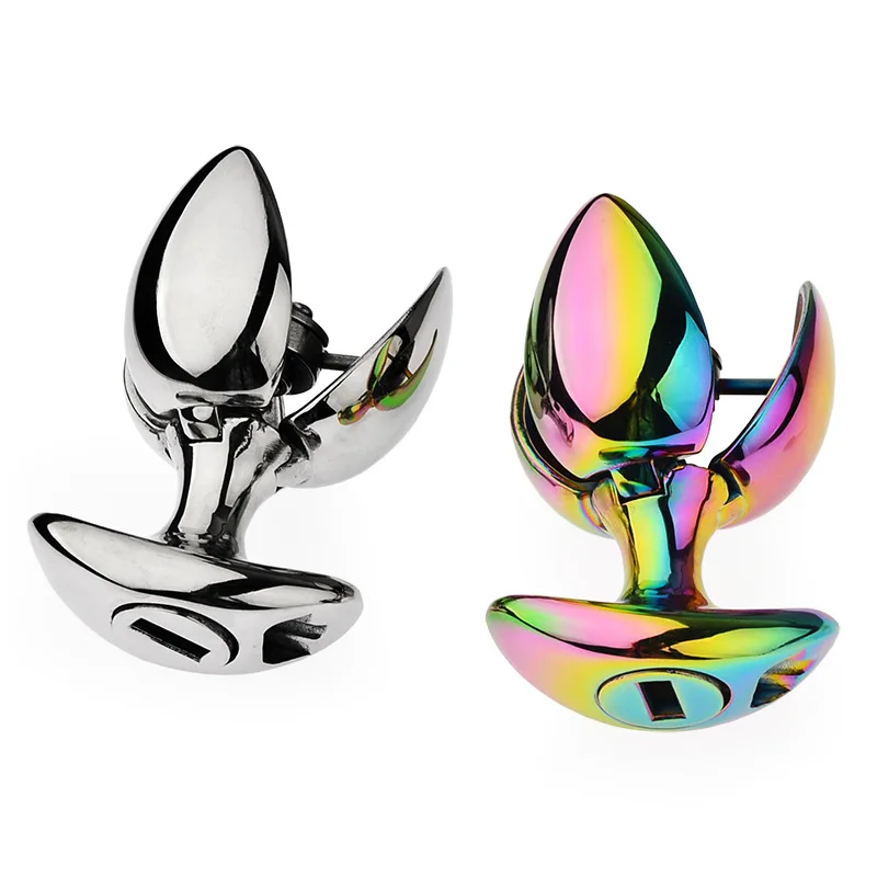 Adult Products Sex Products Anal Lock Chastity Lock Opening and Closing Butt Plug Dilator One Piece smMetal Toys