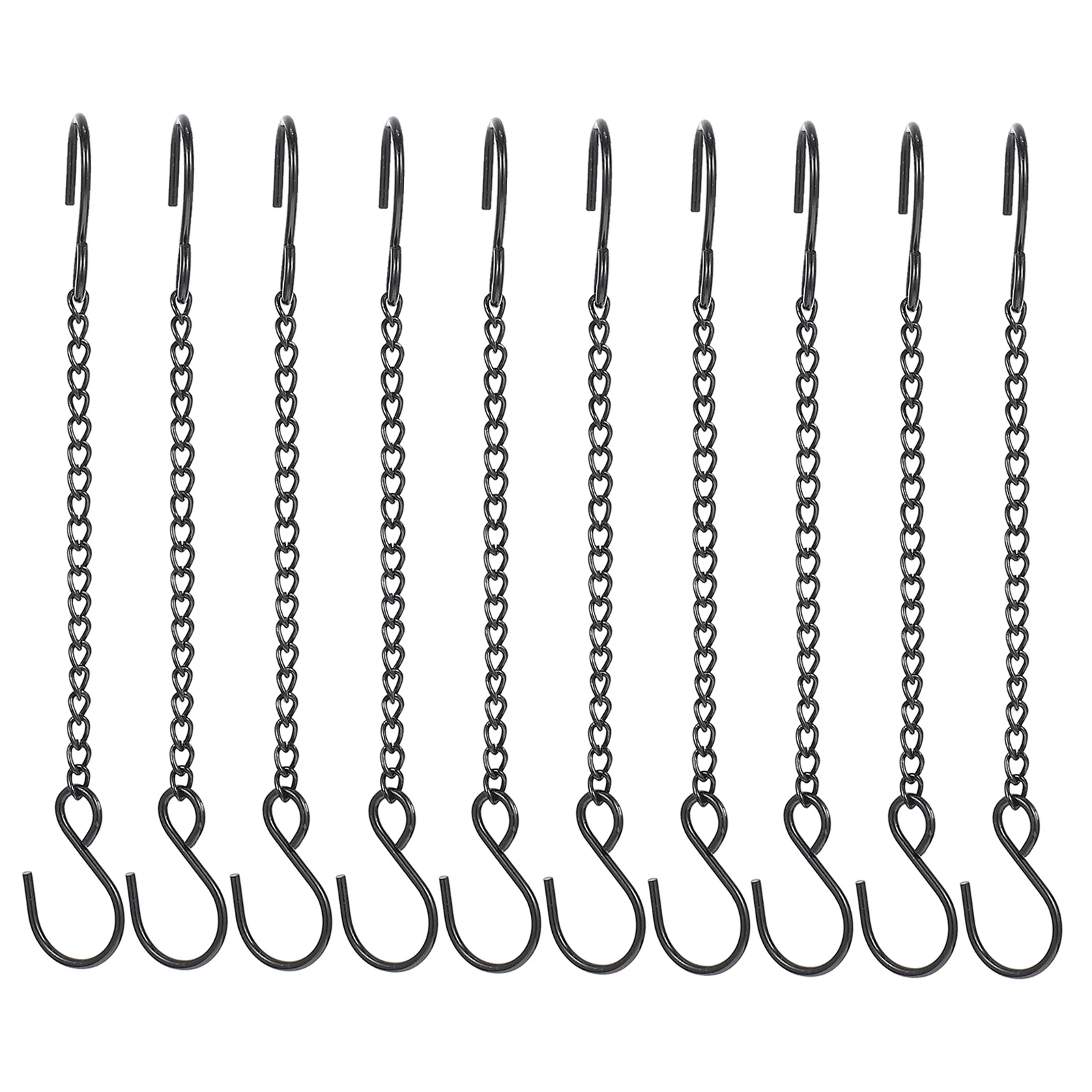 10 Pcs Door Hanging Chain Identification Sign Chains Multifunctional with Hooks Plate Iron Metal Decorate