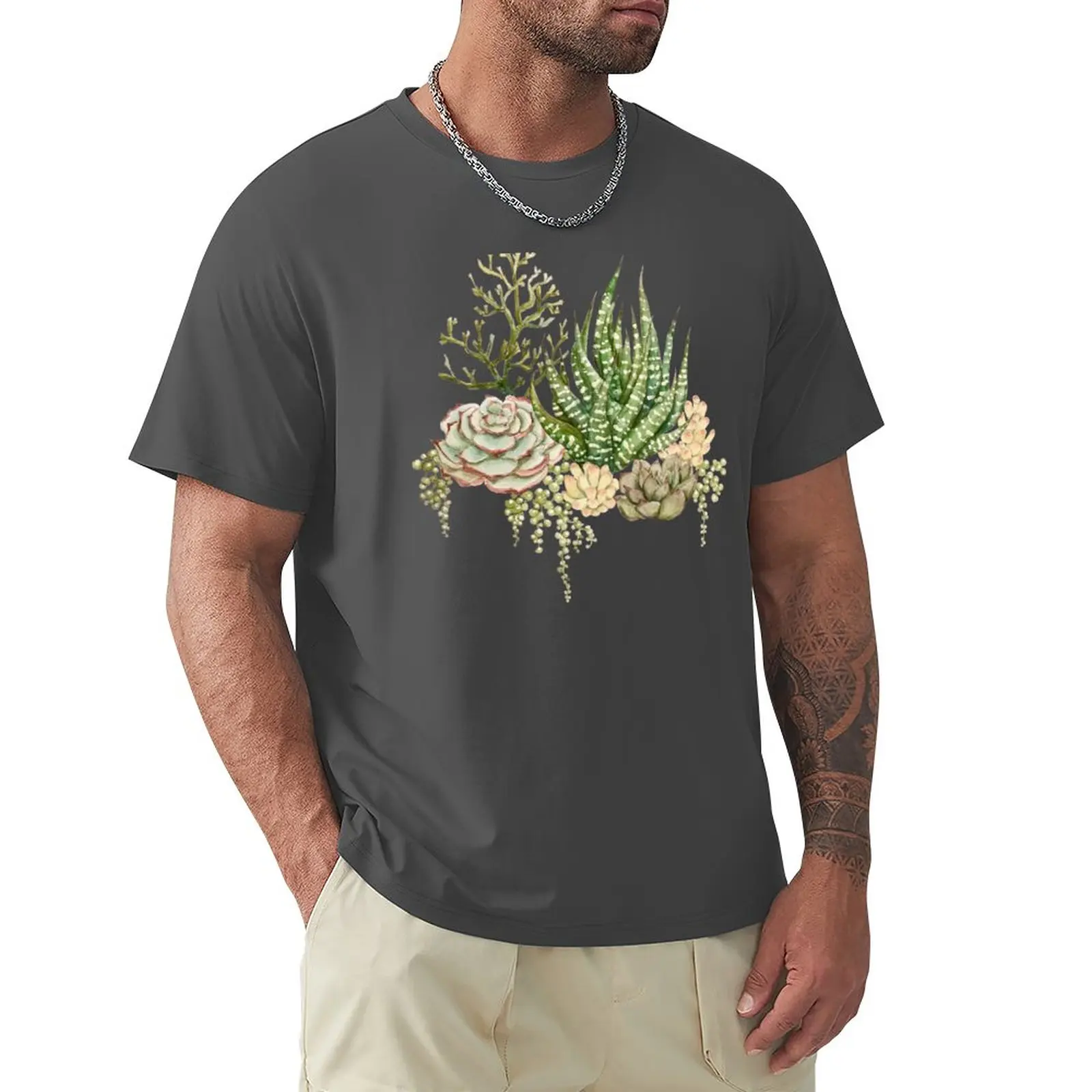 

Succulent Bouquet T-Shirt quick drying plain sweat shirts, men