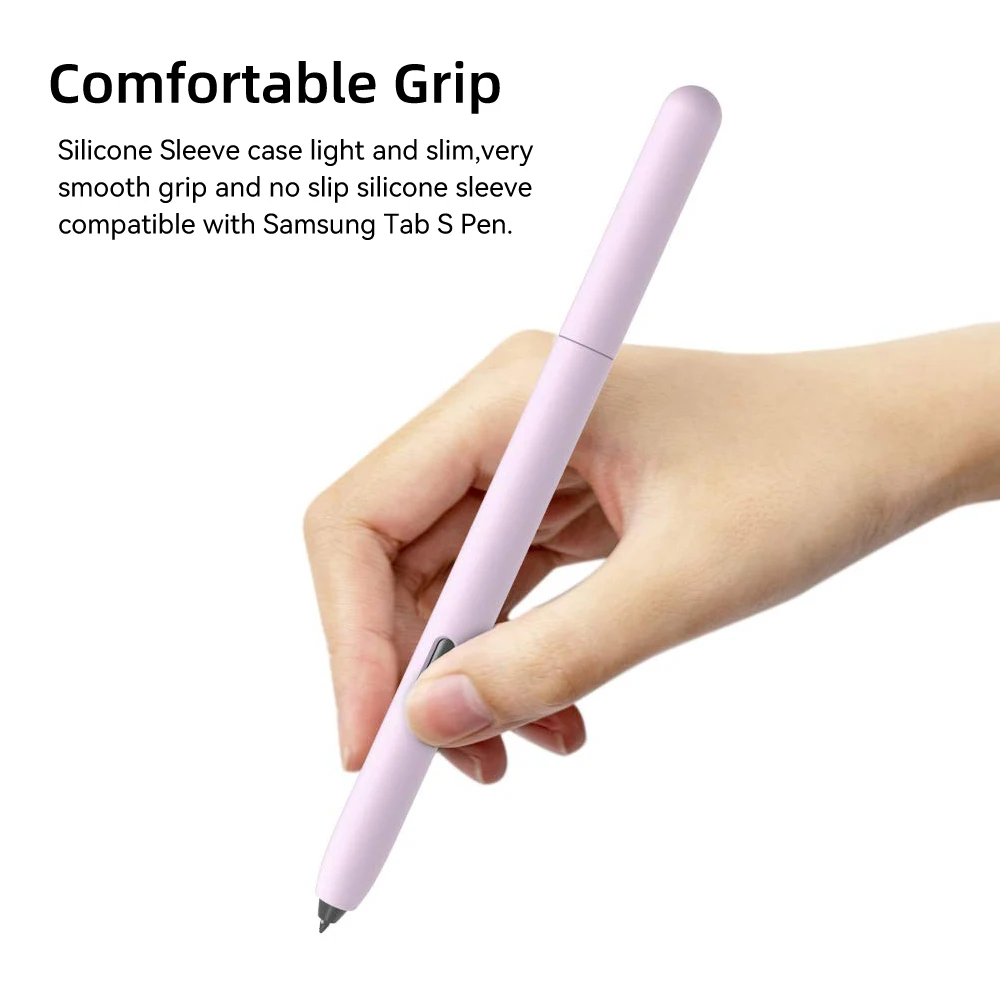 para Samsung Tab s Pen Case Compatível Samsung Tab s6 Lite s7 s7 Plus s7 fe s8 s8 Mais Caneta Stylus Capa de Silicone Lápis Manga - Imagem 4