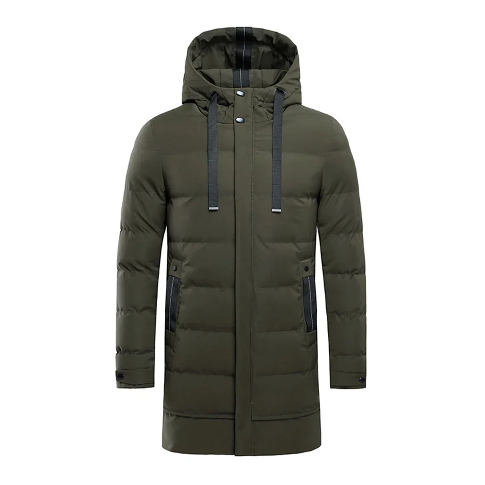 Men\'s Winter Thickened Mid-long Jacket Outdoor Recreation Warm Casual Hooded Thick Coat With High Quality Down Jacket