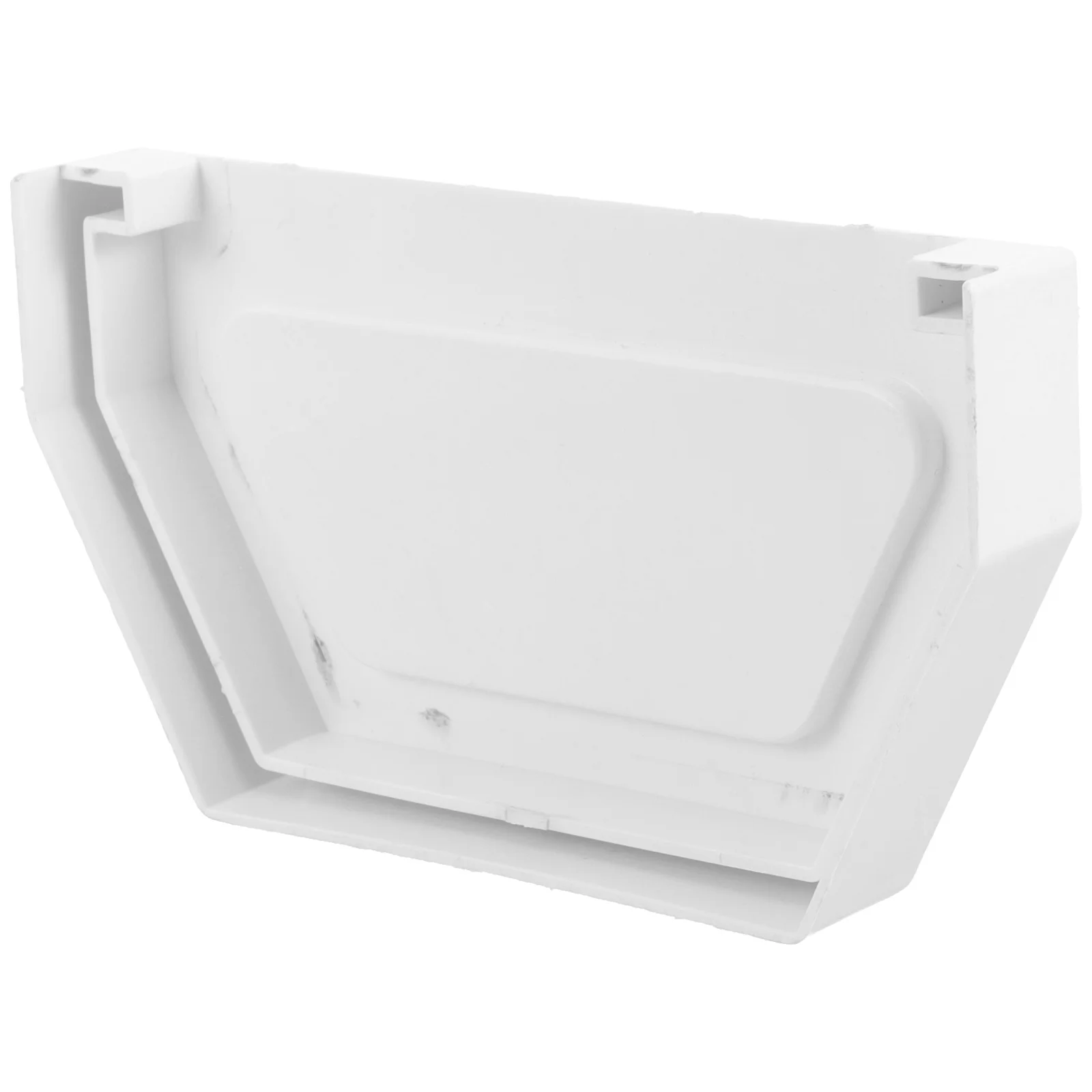 PVC Sink Gutter Bilateral External Plugging Seal Rain End Cap Downspout Parts Square Accessories Plastic and