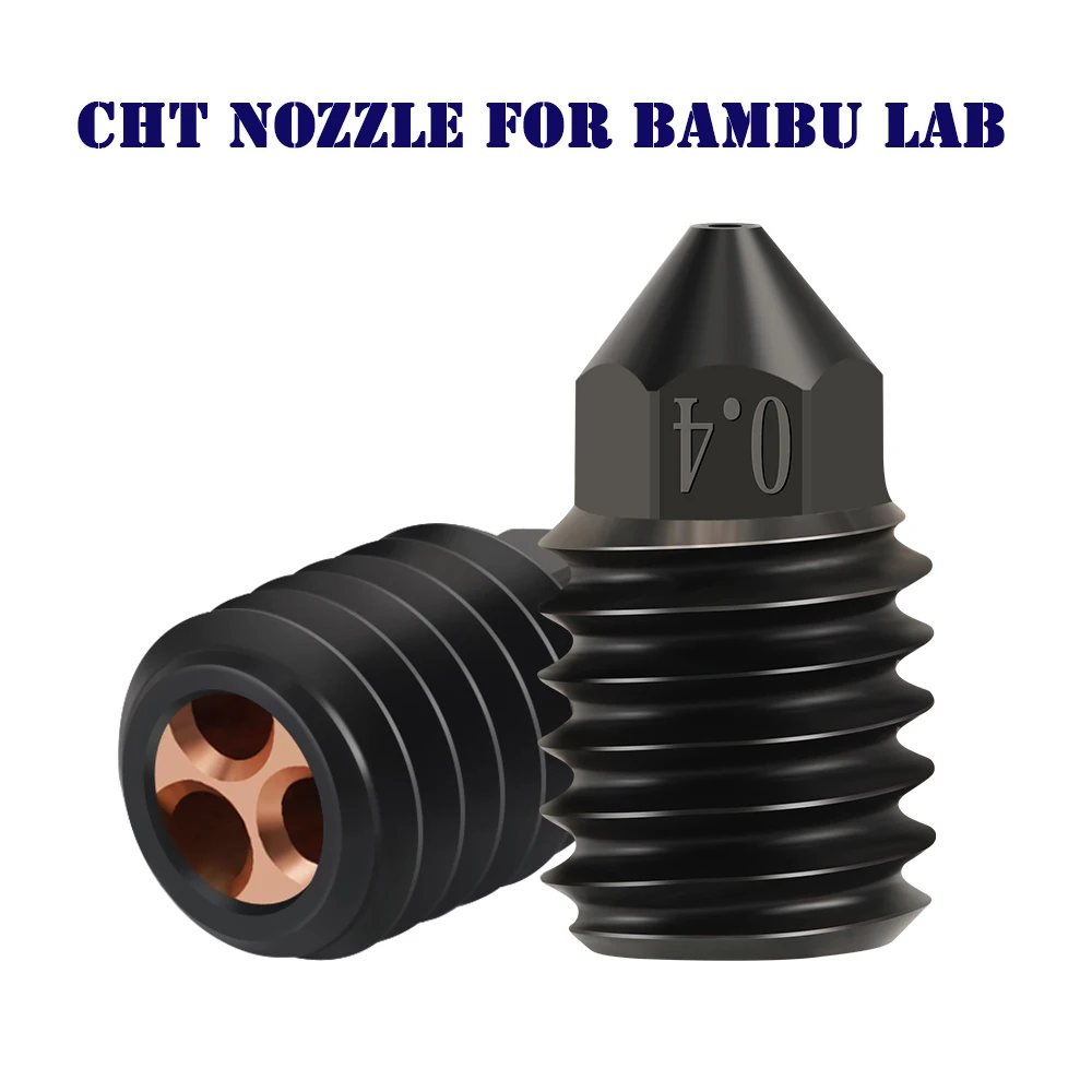 

1/2/3pcs For Bambulab CHT Nozzle Hardened Steel Clone High Flow Nozzle For Bambu Lab x1c p1p Upgraded Hotend 3D Printer