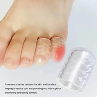 20-2pc Toe Covers Silicone Toe Caps Anti-Friction Breathable Toe Protector Prevents Blisters Toe Caps Cover Protectors Foot Care 2