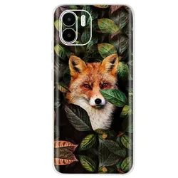 Cute Cat and Butterfly Pattern Soft Silicone Phone Case for Redmi A1 (PURPLE)