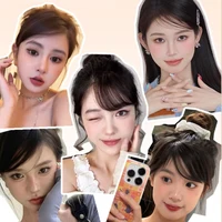Postiche synthétique inclinée courte marron noir, faux cheveux, Extension à Clip, accessoires pour femmes et filles 6