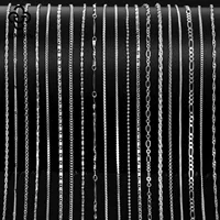 Rinntin Vintage 925 Sterling Silver Link Necklace Fashion Women Men Dainty Neck Chain Hip Hop Rhodium Neck Jewelry Gift SC21 2