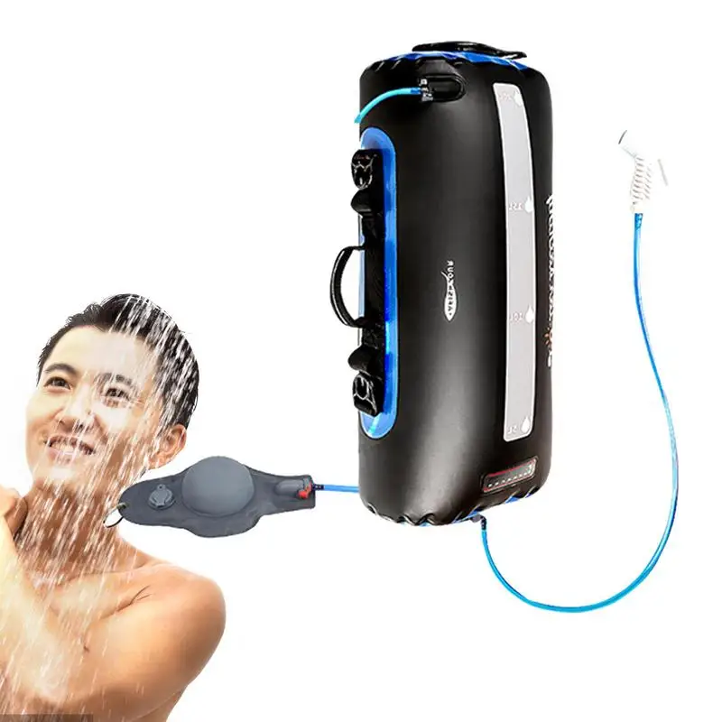 

20L Outdoor Portable Shower Picnic Camping Storage Drinking Water Bag Bath Bag Solar Heated Shower Body Pet Cleaning Water Bag