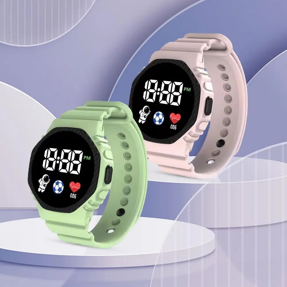 

C5-12 Electronic Watch Luminous Life Waterproof Square Spaceman Clock LED Electronic Sports Watch for Student