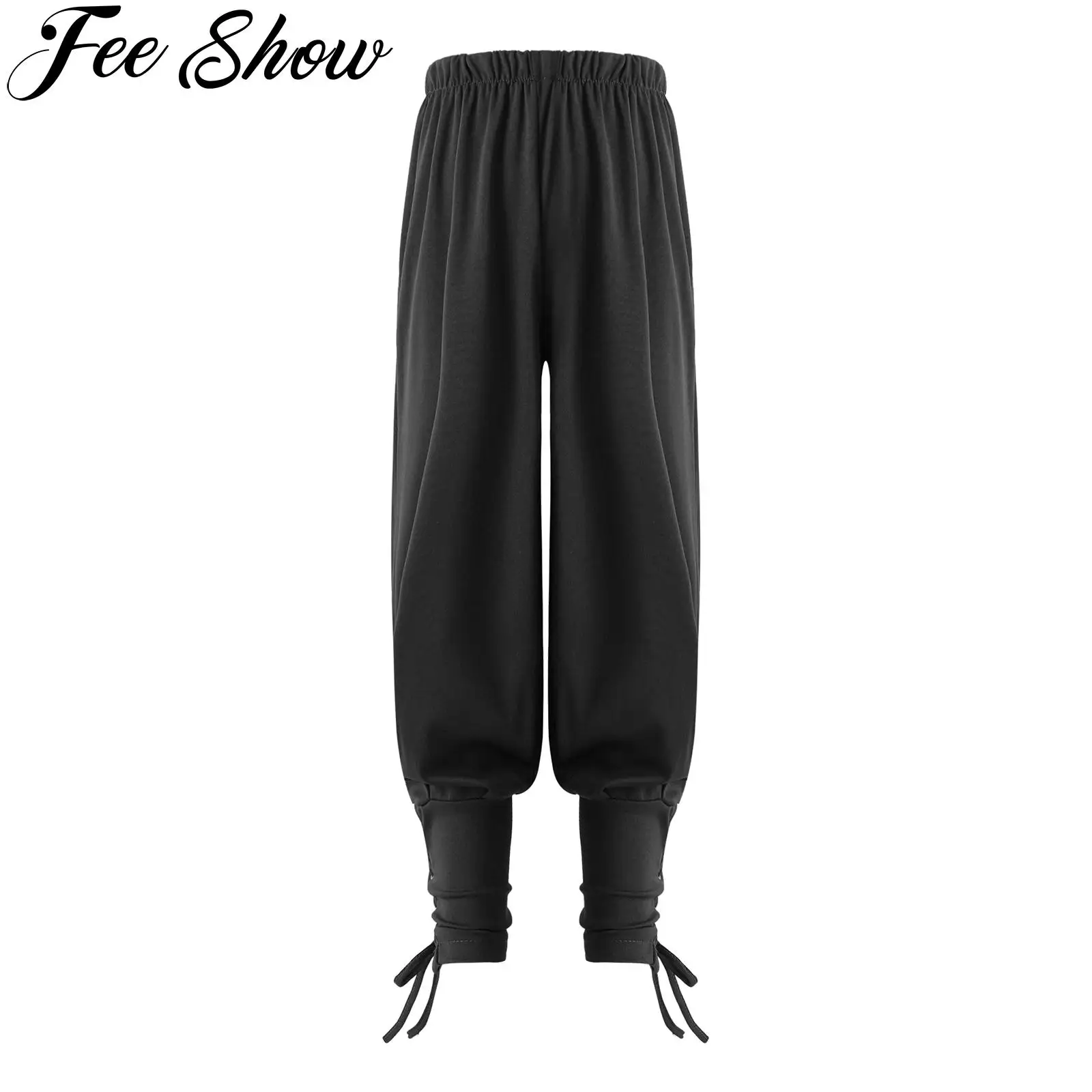 

Kids Boys Medieval Ankle Banded Pirate Pants Renaissance Victoria Viking Costume Pants Halloween Cosplay Gothic Striped Trousers