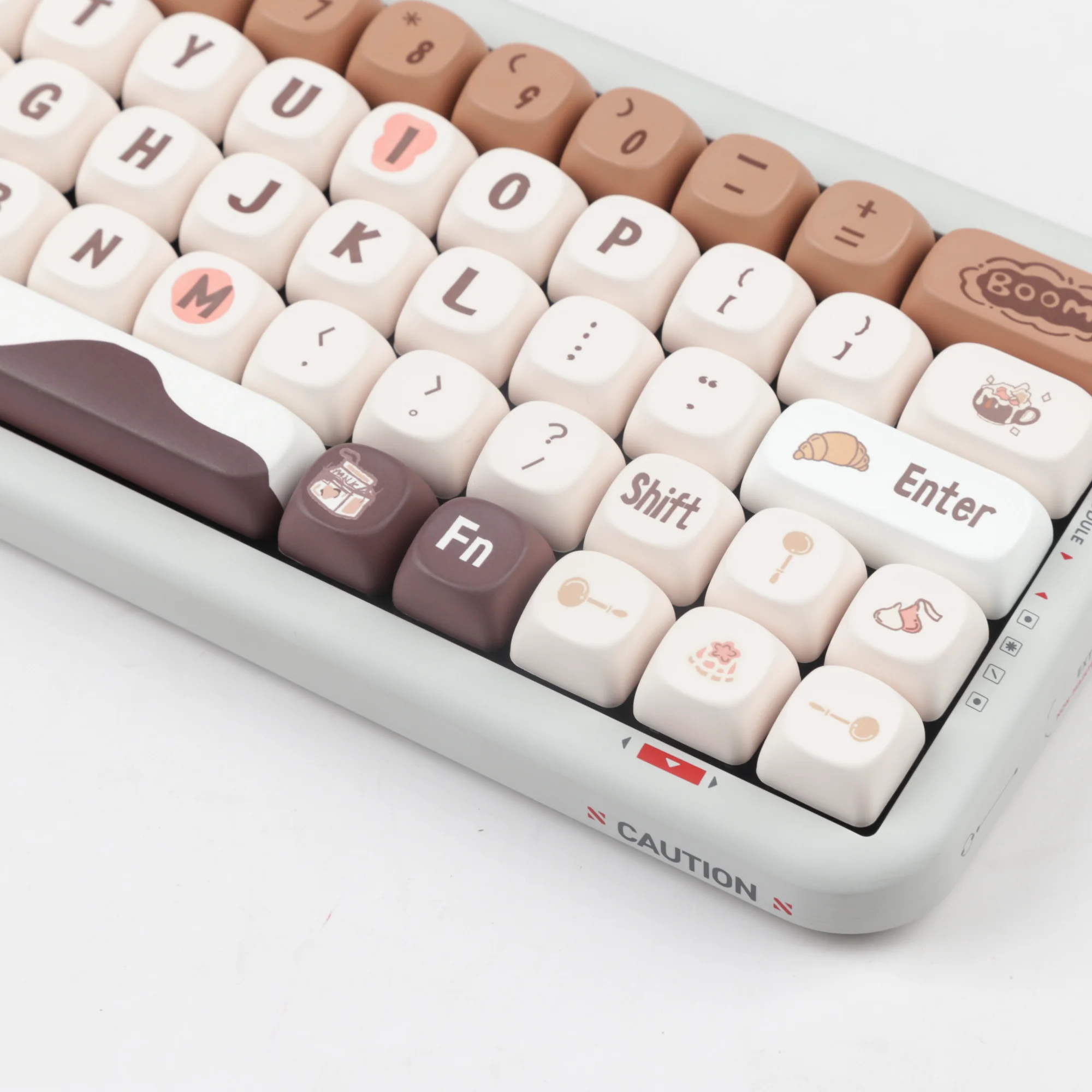 Pbt Keycaps Semelhante ao Xda Dye Sub Keycap Moa Perfil Chocolate para Qk75 A75 Drunkdeek Teclado Mecânico Cereja mx 137 Teclas - Imagem 4