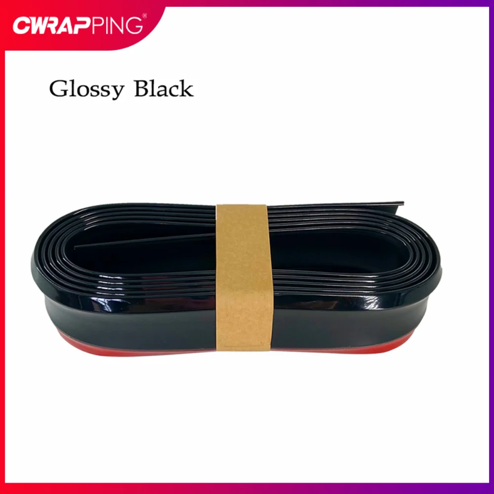 Universal Car Bumper Lip Splitter Protector 2.5m Front Bumper Rubber Lip Strip Exterior Moulding Auto Styling Body Kits