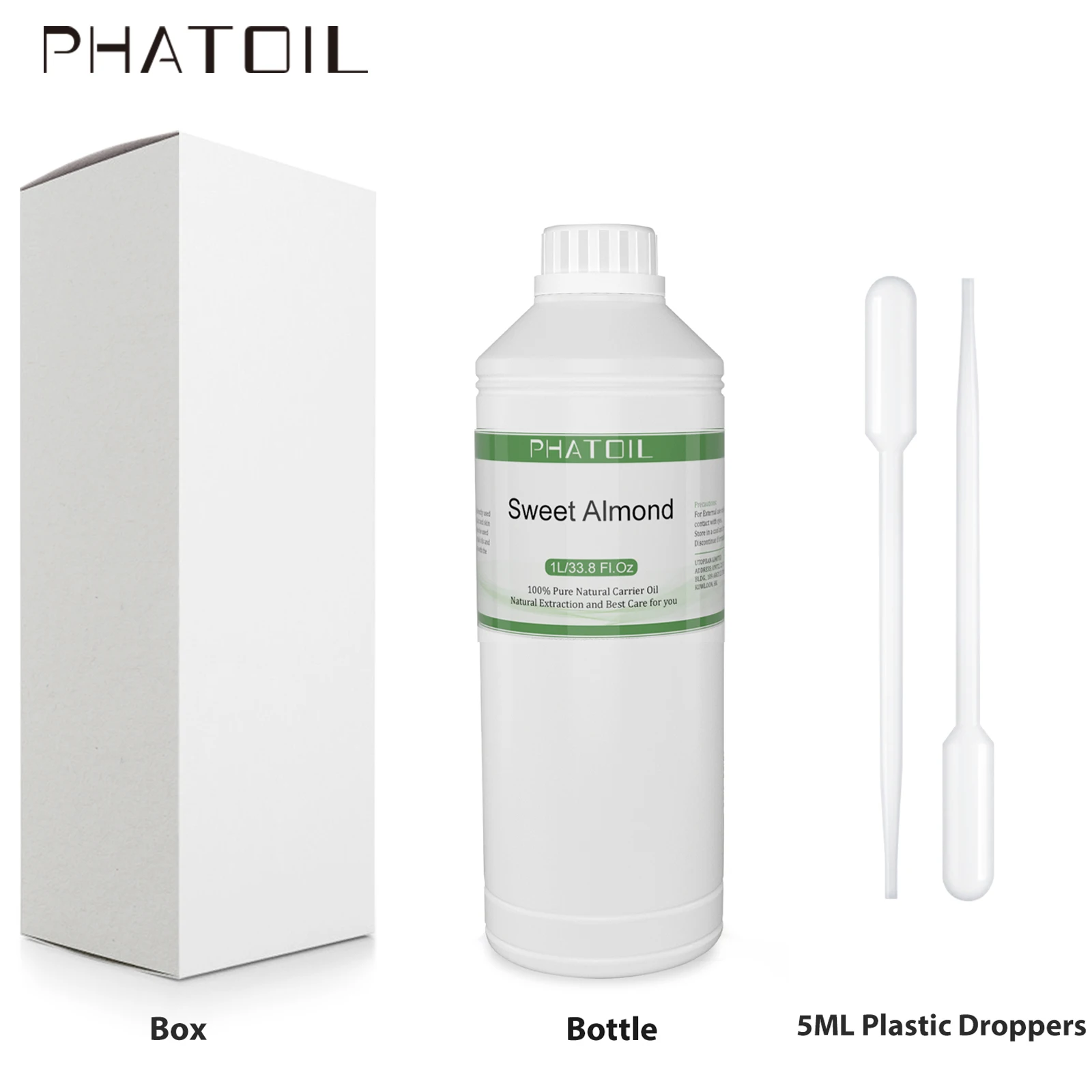 PHATOIL1000mlSweetAlmondCarrierOilforDiluteEssentialOilsHair