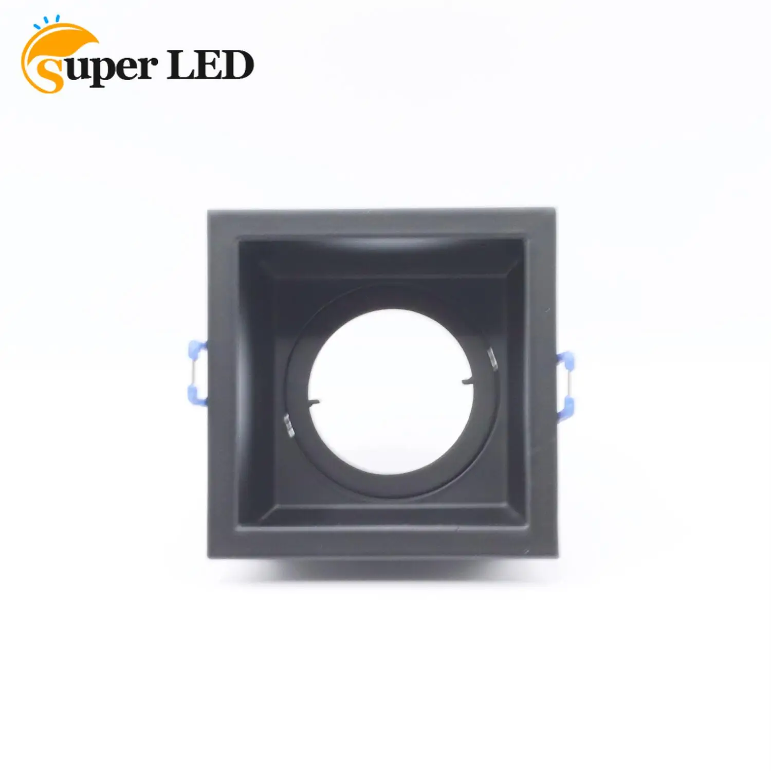 1pcs Recessed Spotlights Square PivotingMounting Frame GU10 Socket for LED / Halogen Black