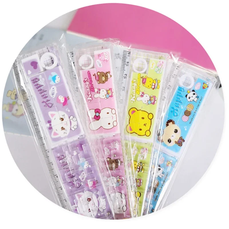 Cartoon Plastic Ruler Pupils Interesting Maze + puzzle Game 15cm Game Puzzle Kawaii School Supplies 1pcs
