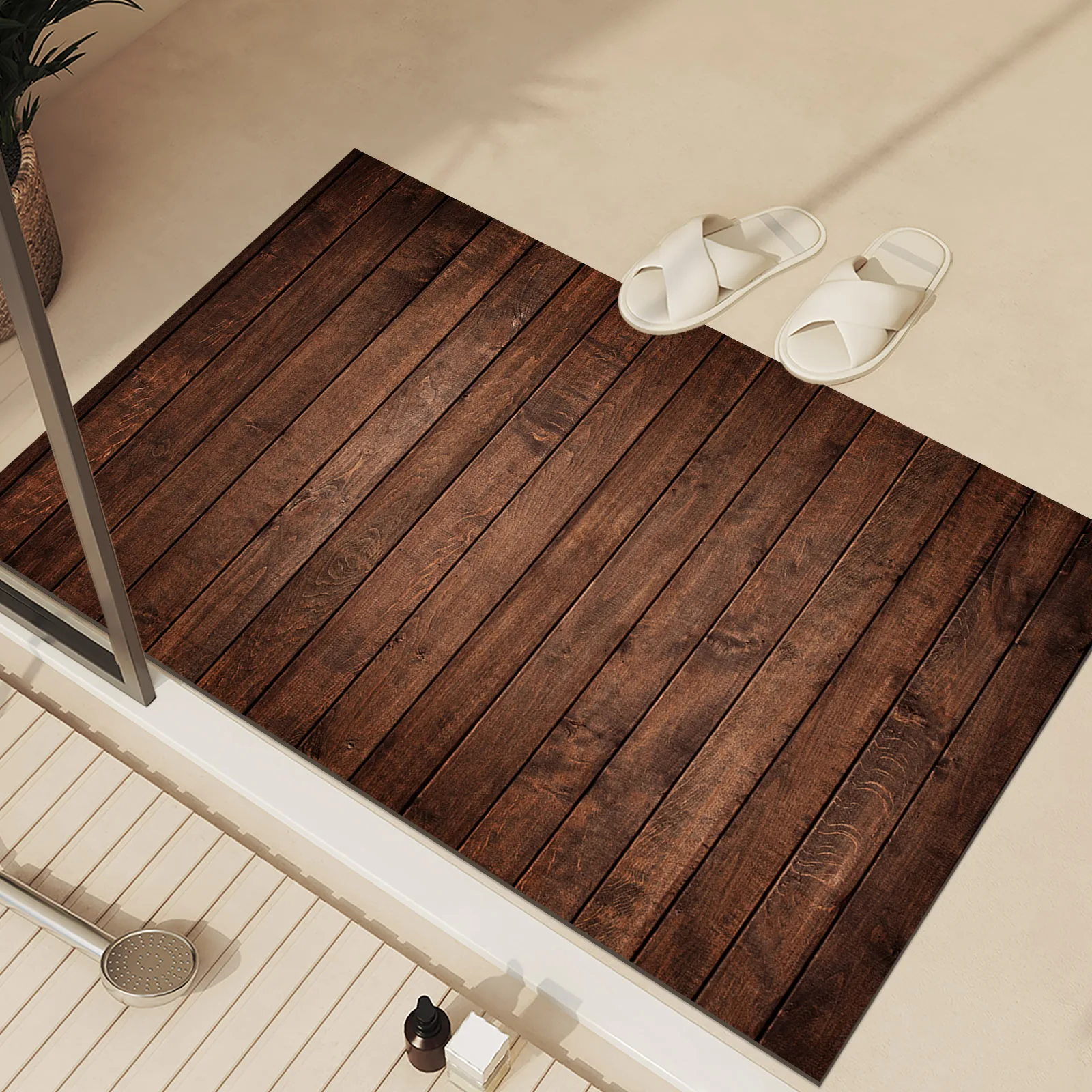 Vintage Bathroom Bath Mat Absorbent Non Slip Foot Mats Quick Dry