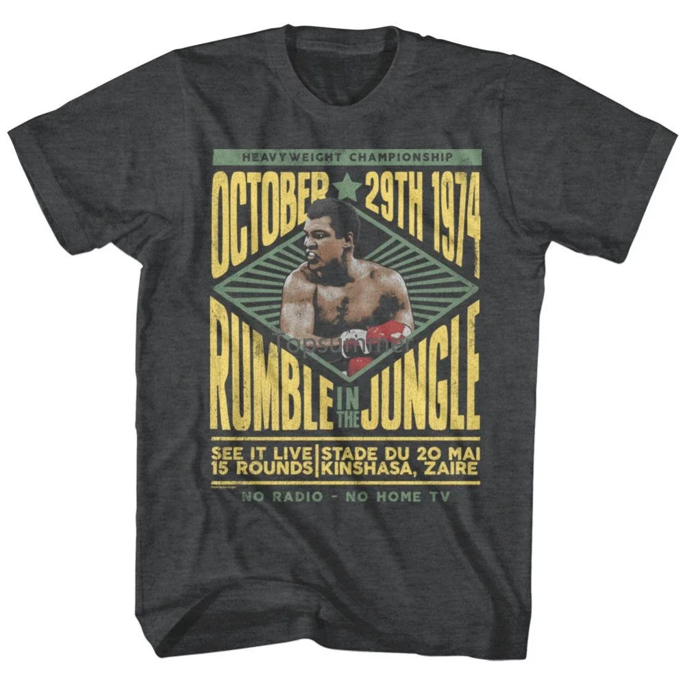 

Muhammad Ali Rumble In The Jungle Kinshasa Zaire 1974 Mens Boxing Legend Hot Sale Fashion High Quality Personality Design Shirts